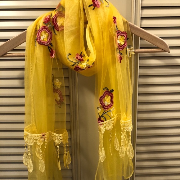 All Season NEW Long Tube Style Embroidered Scarf - Picture 8 of 12